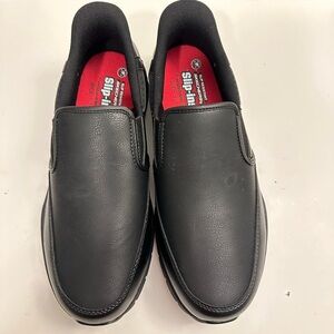 Skechers Nampa Broxtin Athletic Leather Slip-on Work Shoes 10.5 Wide